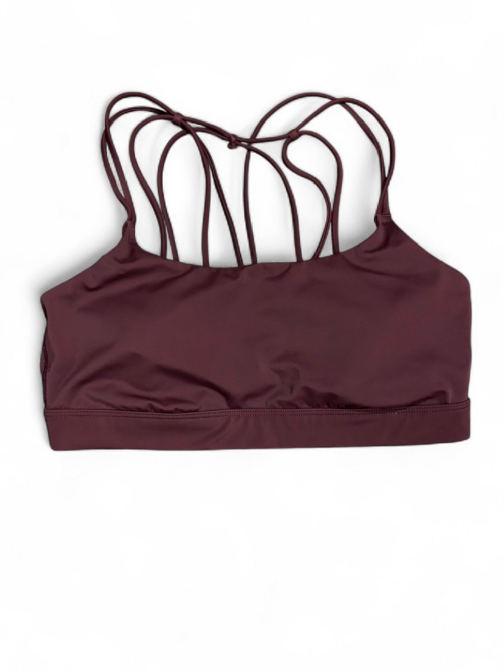 All in Motion Burgundy Strappy Sports Bra Light Support Size M Bralette